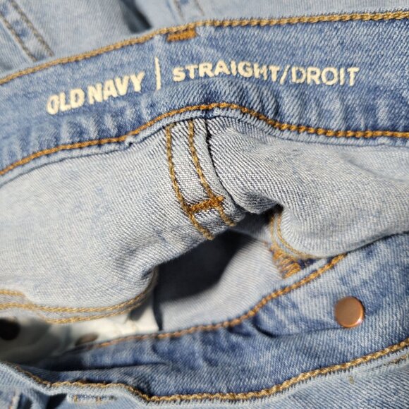 Old Navy Straight Jeans Mens Size 34 X 34 Mid Rise Light Wash Denim Pants - Picture 4 of 5